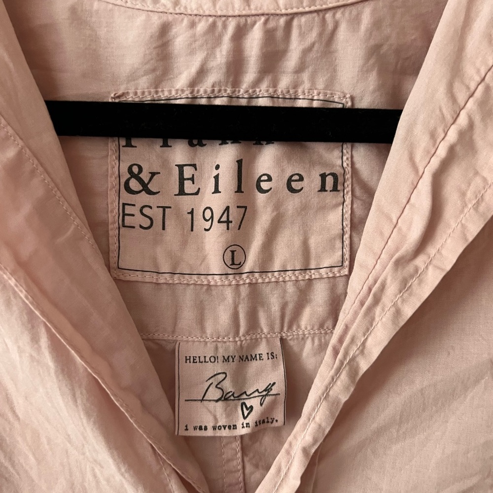 LIGHT PINK- Frank and Eileen Button Down Top Barry - Picture 5 of 6